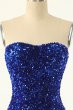 Royal Blue Sweetheart Sequins Tight Homecoming Dress E202283189