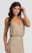 Beaded Long Taupe Bridesmaid Dress AP-091866700-TP