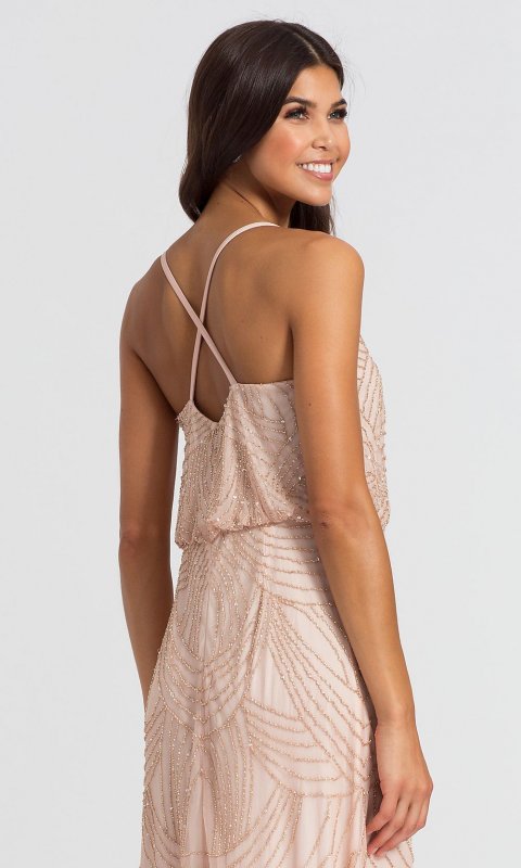 Blush Pink Long Bridesmaid Dress AP-091891180-B