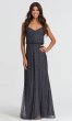 Long Gunmetal Bridesmaid Dress AP-091891180-G