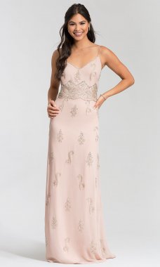 Long Rose Pink Bridesmaid Dress AP-181918900