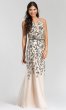 Taupe and Pink Long Bridesmaid Dress AP-AP1E201206