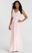 Long Chiffon V-Neck Social Bridesmaids Dress DG-S-8157