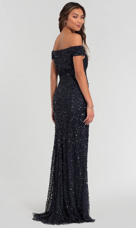 Sequin Platinum Bridesmaids Dress HOW-APPBM-40102