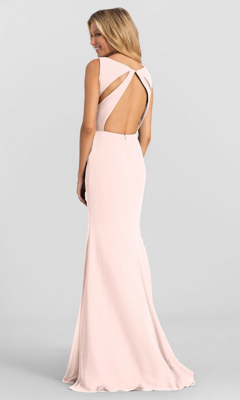 Cut-Out-Back Long Bridesmaid Dress HYP-5651