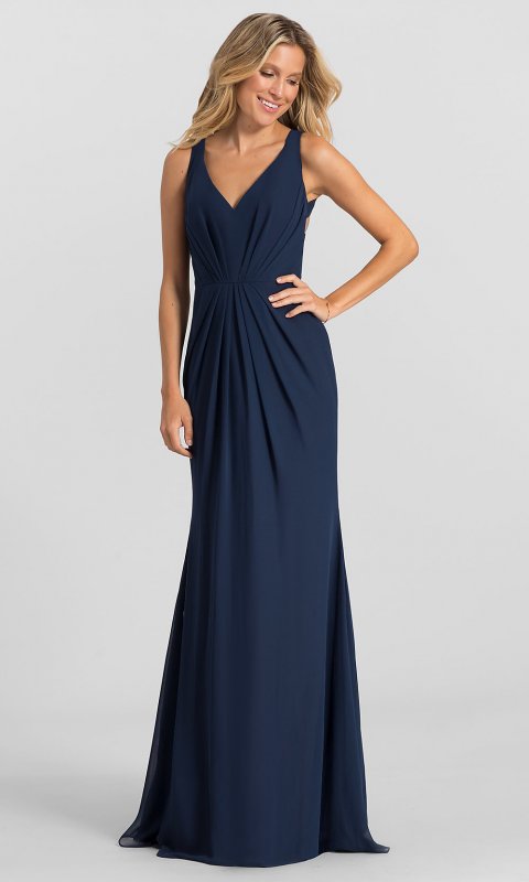 Cut-Out-Back Long Bridesmaid Dress HYP-5651