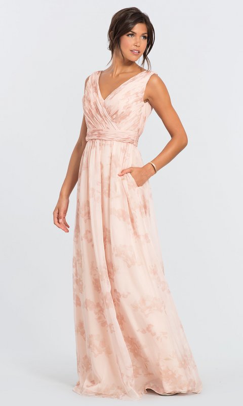 Hannah Blush Floral Bridesmaid Dress IA-Hannah