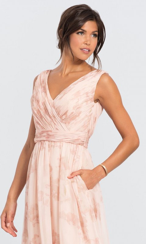 Hannah Blush Floral Bridesmaid Dress IA-Hannah