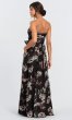 Long Kate Black Floral Bridesmaid Dress IA-Kate