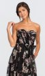 Long Kate Black Floral Bridesmaid Dress IA-Kate