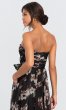 Long Kate Black Floral Bridesmaid Dress IA-Kate