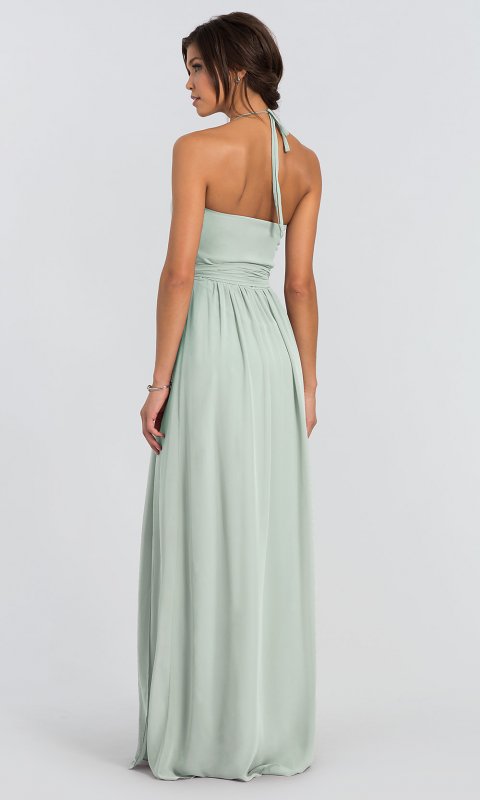 V-Neck Chiffon DC Long Formal Bridesmaid Wrap Dress JAUG-C-DC-Long