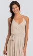 V-Neck Chiffon DC Long Formal Bridesmaid Wrap Dress JAUG-C-DC-Long