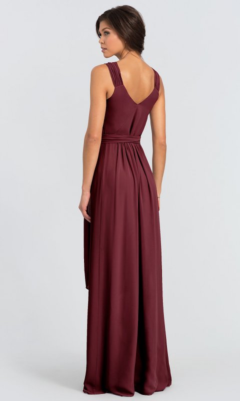 Wrap-Style Chiffon Newbury Long Bridesmaid Dress JAUG-C-Newbury-Long