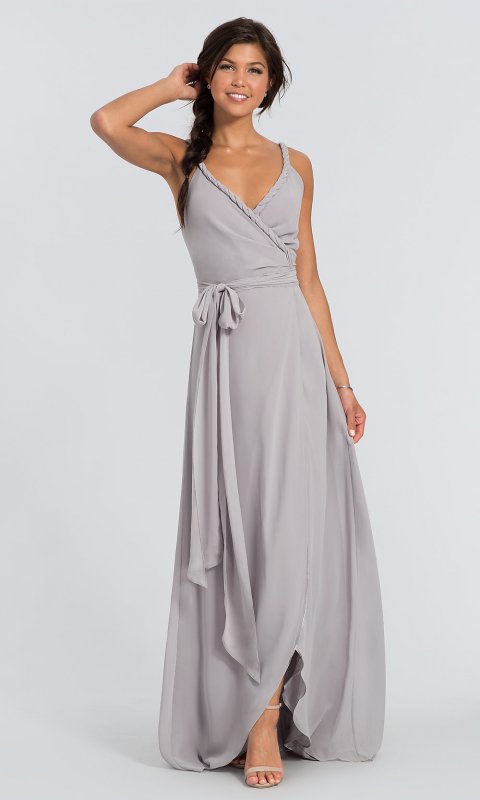 Parker Long Wrap-Style Chiffon Bridesmaid Dress JAUG-C-Parker-Long