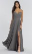 Morning Mist Long Chiffon Bridesmaid Dress KL-200005-v