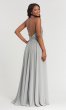 Halter Pleated-Bodice Long Bridesmaid Dress KL-200006