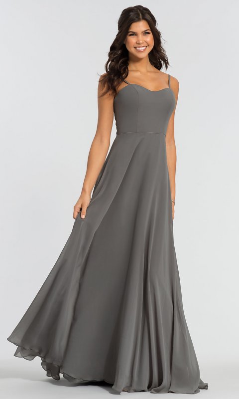 Long Chiffon Bridesmaid Dress with Straps KL-200009-v