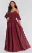 Long Cold-Shoulder Bridesmaid Dress KL-200011