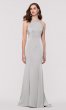 Tied-Back Long Espresso Bridesmaid Dress by KL-200019-v