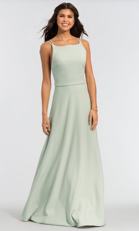 Long Stretch-Crepe Bridesmaid Dress KL-200023