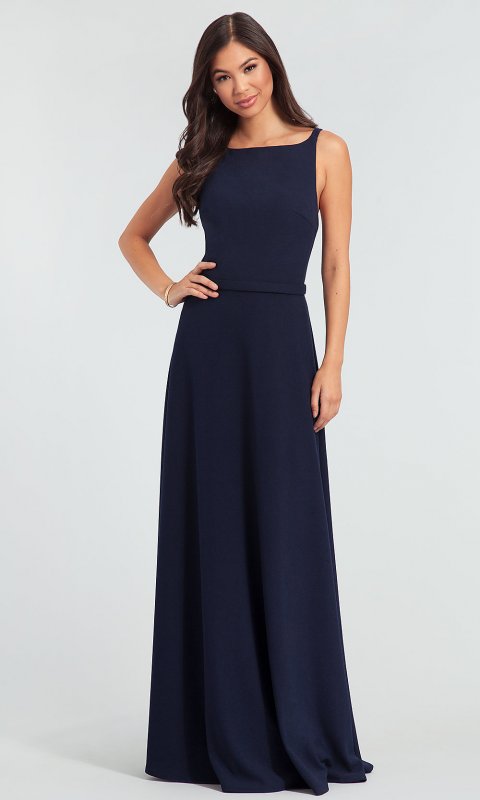 Long Stretch-Crepe Bridesmaid Dress KL-200023