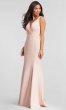 Long Brushed Satin Bridesmaid Dress KL-200029