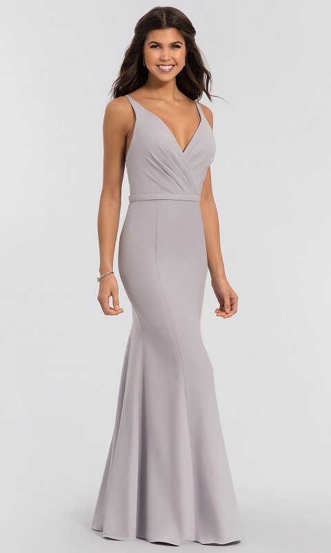 Long Brushed Satin Bridesmaid Dress KL-200029