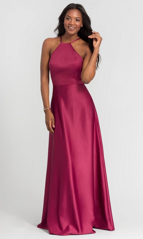 Long A-Line High-Neck Bridesmaid Dress by KL-200032