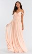 Stretch-Chiffon Cold-Shoulder Bridesmaid KL-200038-v