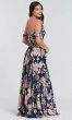 Floral-Print Chiffon Bridesmaid Dress KL-200055