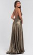 Open-Back Long Metallic Bridesmaid Dresses KL-200066