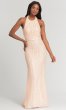 Sequin Long Peach Bridesmaid Dress KL-200081