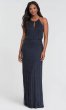 Beaded Blouson-Bodice Bridesmaid Dress by KL-200095