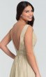 V-Neck Glitter-Knit Bridesmaid Dress KL-200099