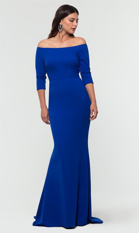 Cobalt Blue Long Bridesmaid Dress KL-200118-v