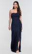 Ruched Long Strapless Bridesmaid Dress by KL-200126