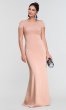 Short-Sleeve Long Bridesmaid Dress KL-200133