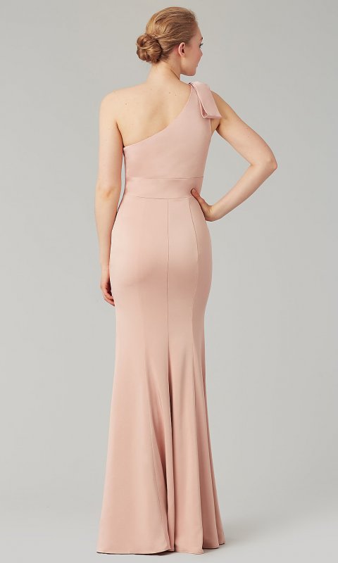 Long Ruffled-One-Shoulder Bridesmaid Dress KL-200134-v