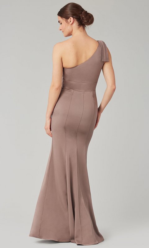 Long Ruffled-One-Shoulder Bridesmaid Dress KL-200134-v