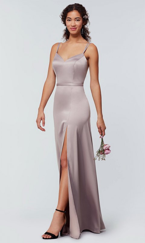 Long Bridesmaid Dress with Crossing Straps KL-200138