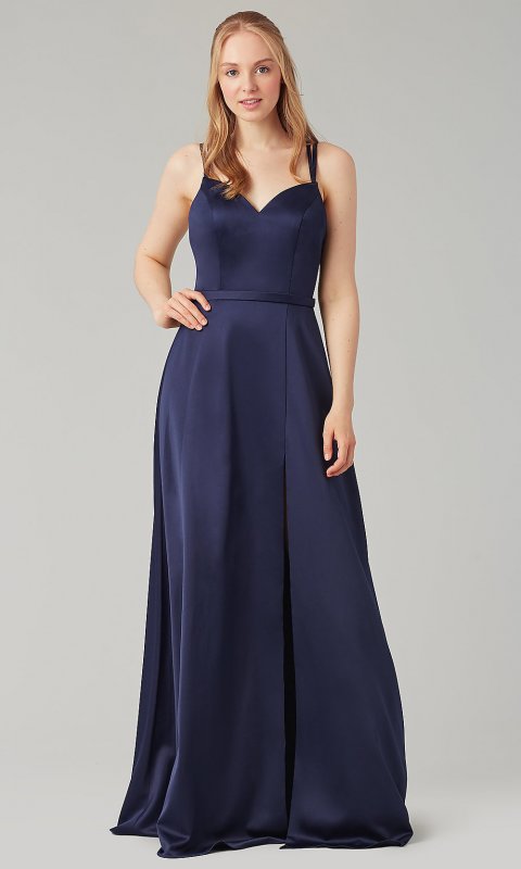 Long Bridesmaid Dress with Crossing Straps KL-200138