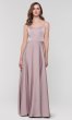 Corset-Back Long Satin Bridesmaid Dress KL-200151