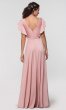 Faux-Wrap Long Jersey Bridesmaid Dress KL-200153