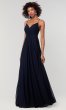 Chiffon Long Sheer-Back Bridesmaid Dress KL-200157