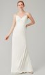 Beaded-Strap Long V-Neck Bridesmaid Dress KL-200160