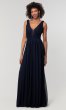 Long Chiffon Bridesmaid Dress with V-Neck KL-200163