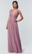 Long Chiffon Bridesmaid Dress with V-Neck KL-200163