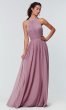 Long Chiffon High-Neck Bridesmaid Dress KL-200164