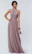 Long Chiffon High-Neck Bridesmaid Dress KL-200164